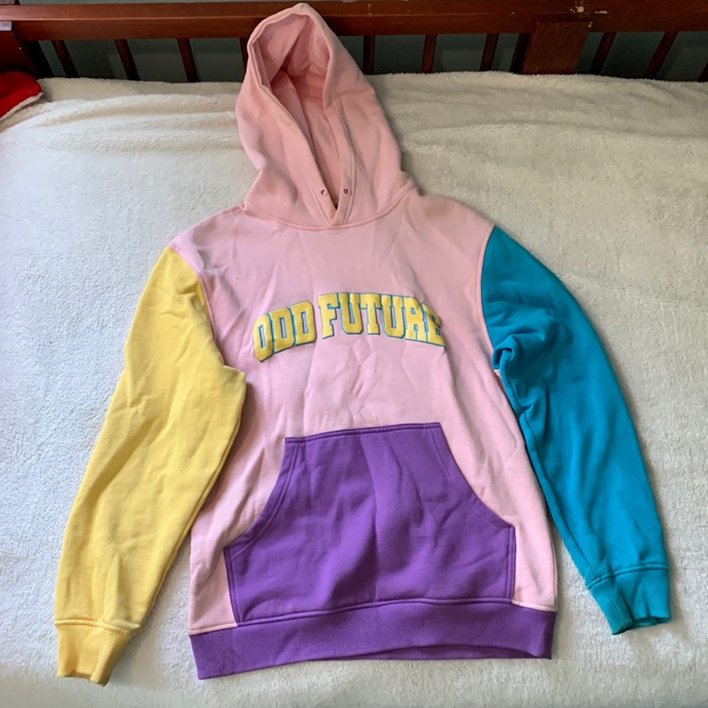 ODD FUTURE Pastel Patchwork Hoodie Jacket